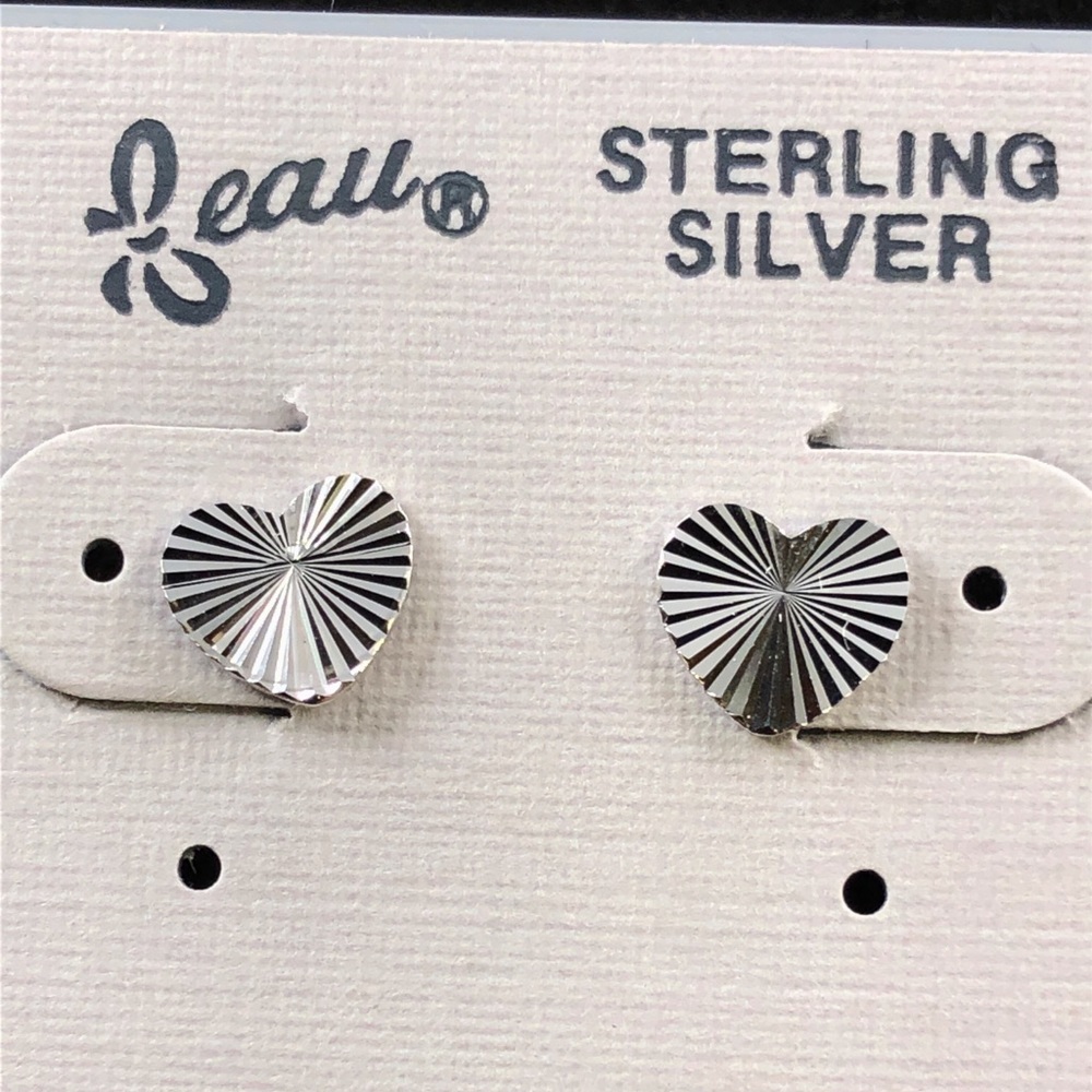 Diamond-Cut Solid .925 Sterling Silver Earrings